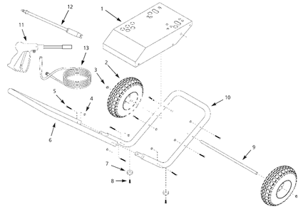 Assembly Parts Diagram and Parts List for PW2212  Campbell Hausfeld Pressure Washer